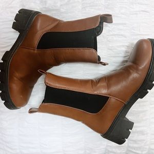 Brown Chunky Boots